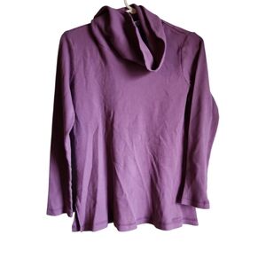 Karen Scott Medium Women's Purple Cowl Neck Sweater